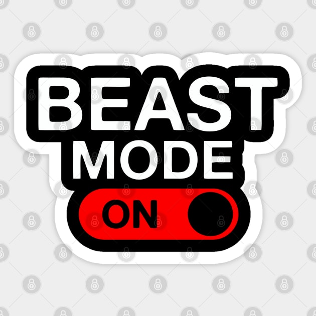 Beast Mode Activated Sticker by pralonhitam